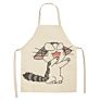 Latest Promotion Price Design Reusable Cute Cartoon Cat Print Kitchen Non-Waterproof Apron