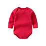 Long-Sleeve 100% Cotton Baby Bodysuit Multi-Color Unisex Baby Solid Boy Rompers