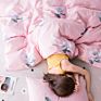 Luxury Simple Quilt Cover Bedding Set 100% Cotton Twill Small Fresh Double Bed 4 Pcs Bed Sheet Set