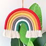 Macrame Designed Rope Rainbow Wall Hanging Decor