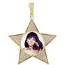 Memory Photo Frame Medallions Necklace&Pendant in Silver with Tennis Chain Hip Hop Jewelry Personalized Cubic Zircon Gift