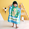 Microfiber Kids Cartoon Print Beach Towel Poncho, Children Beach Poncho, Kids Hooded Beach Poncho Towel