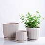 Modern 3 Set Planter Stand Plant Pots round Flower Plant Ceramic Tray for Indoor Outdoor Potted Home Decor Flower Stand