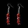 Natural Crystal Stone Beaded Earrings Multicolor Stones Tassel Hook Earrings