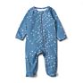Newborn Baby Autumn Clothes Ribbed Footie Rompers Infant Rib Footie with Mitten & Zipper