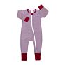 Newborn Cotton Print Long Sleeve Zipper Style Baby Kids Stripe Cheetah Leaf Print Autumn Zip up Bodysuits Sleeper Romper