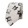 Novelty Mens Colorful Floral Cotton Linen Neck Ties for Wedding Party