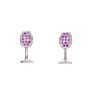 cz pineapple cherry ice cream glass key lock shape stud earring