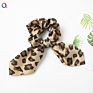 Qiyue Animal Snake Leopard Print Rabbit Ear Hair Scrunchies with Ties