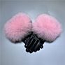 Real Fox Fur Gloves Women / Genuine Sheepskin Motorcycle Women Leather Gloves /Warm Leather Real Fur Gloves