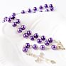 Rosary Bead Necklace Crystal Cross Pendant Necklace Catholic Religious