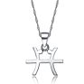 S925 Sterling Silver 12 Constellations Pendant Necklace Zodiac Sign Jewellery Gift for Women Girlfriend Couple