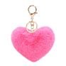 Sell Cheer Heart Key Chain Fluffy Keychain Pompom Tassel Pompom Ball Pom Pom Keychain