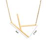 Shangjie Kalung Stylish Long Gold Plated Necklace Hip Hop Large Letter Necklace Stainless Steel Initial Necklace