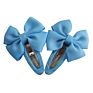 Snap Hair Clips with Bow Barrettes Bb Clips Hairbows Hairgrips Headwear Accessories for Baby Girls