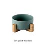 Stainless and Wood Frame Raise Puppy Food Feeder Eco Elevated Luxury Portable Travel Ceramic Cat Pet Dog Bowl For