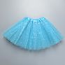 Stock Solid Color Plain 3 Layers Girl Kids Star Tutu Skirts Dress for Party Performance