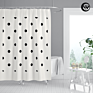 Sublimation Geometry Pattern Bathroom Shower Curtain, Washable 100% Polyester White Bathroom Curtains/