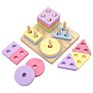 Supply Rainbow Silicone Stacking Toy Free Sample Baby Stacker Educational Teething Toy