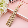 Tassel Keychain Women Cute Tassel Keychain Accessories Pu Leather Car Bag Gold Key Ring Fringe Jewelry Friends Xmas Gift