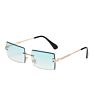 Vintage Rimless Square Small Rectangle Men Sun Glasses Sunglasses