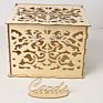Wedding Decorations Card Box and Guest Book Roses Wooden Card Holder Money Box Security Heart Lock Rustic Supplies Wooden Box