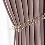 White Elegance Interior Thermal Insulated Double Panel Blackout Curtains Soft Velvet Curtain for Bedroom