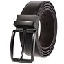 Zk707-3 Zinc Alloy Pin Buckle Genuine Leather Belt for Men