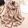 100% Natural Silk Screen Printed Scarves Graceful Ladies Party Screen Printed Satin Silk Scarf