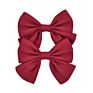 2Pcs/Pair 24 Colors Vintage Linen Fabric Bow Hair Clip Korean Headwear Ponytail Clip Simple Fabric Girl Hair Bows