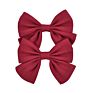 3.3Inch 2Pc/Lot 24 Colors Cute Colorful Solid Ribbon Grosgrain Hair Bow with Clips Ribbon Headwear Hairpin Hair Accessories