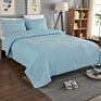 3 Pcs Machine Washable American Style Solid Color Embroidery Cotton Quilts Bedding Sets Quilt for , Own Use