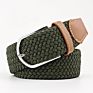 42 Colors Men Women Casual Knitted Pin Buckle Belt Woven Canvas Elastic Expandable Braided Stretch Belts Plain Webbing Strap