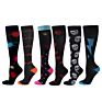 4 Pair Design High Running Travel Logo Nurse Nursing Socks Compression Set