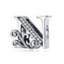 925 Sterling Silver Letter 26 Alphabet Pendant Designer Charms for Diy Bracelet Necklace Jewelry Making