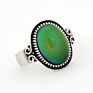 Antique Silver Plated Color Change Emotion Feeling Mood Oval Stone Ring