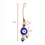 Arrivals Jute Rope Bohemian Blue Turkish Eyes Key Chain Accessories Glass Beaded Color Evil Eyes Keychain