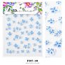 Arrivals Korea Nail Art Embossed Adhesive Non-Toxic Decorative Flower 3D Nail Sticker