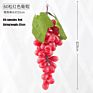 Artificial Grape Bunch Fake Grapes Vine Plastic Raisins Leaf Rattan Fruit Props Indoor Ceiling Decor Grape Leaves Artificial