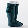 Autumn Children's Knee High Socks Baby Girls Cute Ball Decoration Tube Socks Little Girls Pom Deco Double Needle