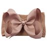 Baby 6 Inch Grosgrain Ribbon Big Bow Hair Band Soft Elastic Nylon Headband Baby Turban for Kids Headwrap Baby Hair Accessories