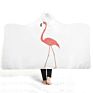 Beautiful Energetic Pink Flamingo Print Lightweight Fluffy Plush Animal Hooded Blanket Kids