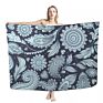 Blue/Purple Paisley with Mandala Pattern Beach Sarongs Soft Beachwear Comfortable Vogue Hawaiian Sarongs Beach Pareo