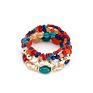 Bohemianhandmade Braidedcolorful Beads Elastic Bracelet Ethnic Multi Layer Rice Beads Beaded Stretch Charm Boho Tassel Bracelet