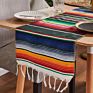 Boho Ethnic Style Beach Blanket Beach Towel Tassels Throw Rug Mexican Style Picnic Blanket Handmade Striped Tablecloth