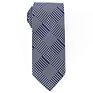 Classic Ties Mens Orange Plaid Microfiber Woven Tie Check Necktie