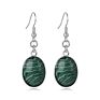 Cliobeads Goldstone Green Aventurine Tiger Eye Gem Stone Earrings Oval Dangle Drop Earrings