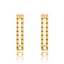 Color-Protected Copper Stud Earring Diy Jewelry Accessories Handmade Material Ring Square Curved Oval Large Geometry
