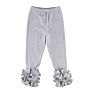 Cotton Toddler Infant Boutique Clothes Ruffle Baby Girls Pants Leggings Infant Icing Leggings Solid Color Casual Pants
