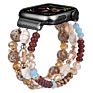 Crystal Elastic Stretch Beaded with Bling Calf Leather Replacement Strap for Iwatch Series 6 5 4 38Mm 40Mm for Apple Watch Band